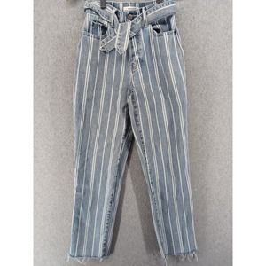 Pacsun Jeans Womens 23 Blue Striped High Rise Straight